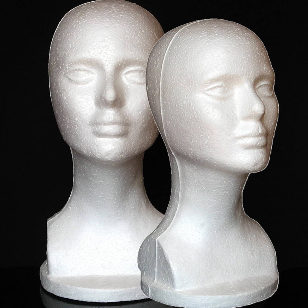 White Vnanda 3Packs Studio Limited Foam Mannequin Head Display Wig Head