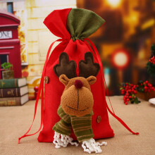 Winysin1PCS Sacchetto regalo di Natale con coulisse, ideale per feste di Natale, matrimoni e altre occasioni speciali, sacchetti regalo per caramelle.