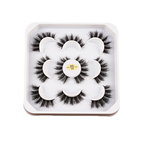 Ψεύτικες βλεφαρίδες Hesroicy5 ζευγάρια/κουτί Messy6D Effect Dense Imitation Mink Beauty Ψεύτικες 1