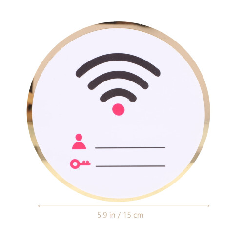 Κάλυψη πινακίδας Wifi Ακρυλική υπενθύμιση λογαριασμού και κωδικού πρόσβασης 2