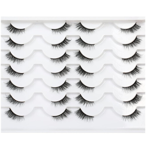 Ψεύτικες βλεφαρίδες Changmaius Fluffy Cat Eye Look 8D Σταυρωτές, Φυσικές Ψεύτικες Βλεφαρίδες