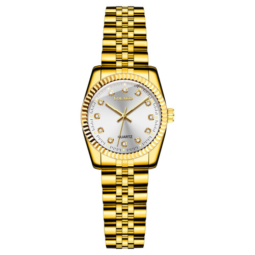 Ρολόγια Quinlirra για γυναίκες YOLAKO Γυναικεία Casual Quartz Λουράκι από Ανοξείδωτο Ατσάλι 1