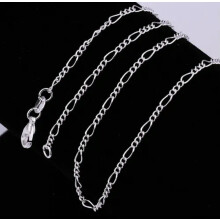 RSAMD1PCS16-30”Großhandel Schmuck Los925Silber Figaro-Kette Halskette für Anhänger-22