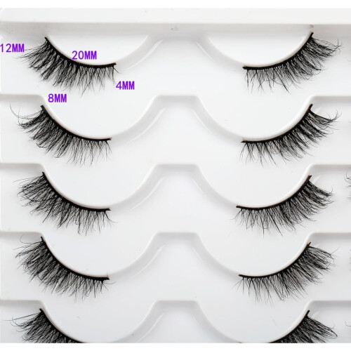 Ψεύτικες βλεφαρίδες Changmaius Fluffy Cat Eye Look 8D Σταυρωτές, Φυσικές Ψεύτικες Βλεφαρίδες 1