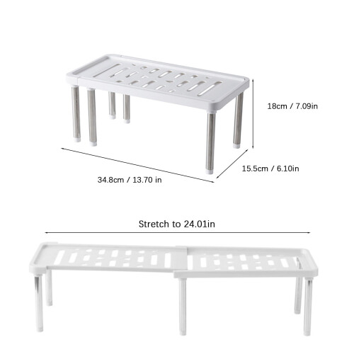 Étagère de rangement extensible Meuva pour évier, avec support, gris 1