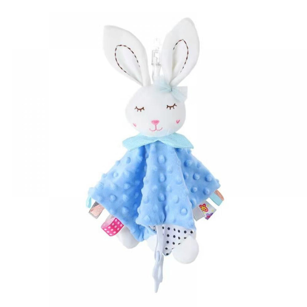 Baby Security Blanket with Tags Soft Plush Stuffed Animal Toys Lovey Teether Toy Minky Dot Fabric Cuddle Snuggle Blanket