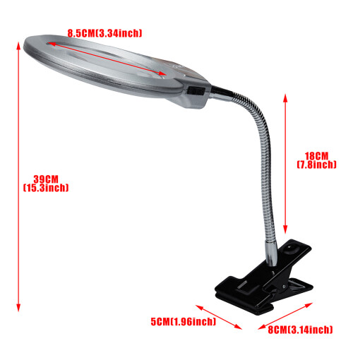 Tinglu LED-Stehlampe mit verstellbarer Lupe 1