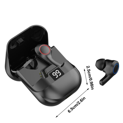 Ασύρματα ακουστικά Bluetooth με ψηφιακή οθόνη και έλεγχο αφής, ακουστικά TWS, 2