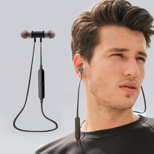 Ακουστικά Bluetooth Avtoify Sports, Ήχος HiFi, Λουράκι λαιμού, Μαγνητική αναρρόφηση, Ενδώτια,