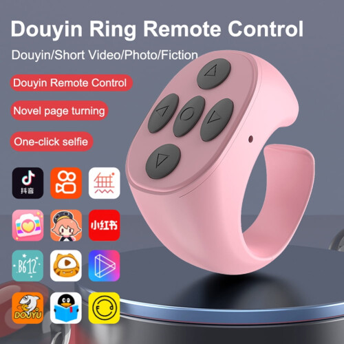 Compatible with iPhone & Android, smart ring for TikTok remote control, page turner, volume, camera shutter, selfie, mouse. 2