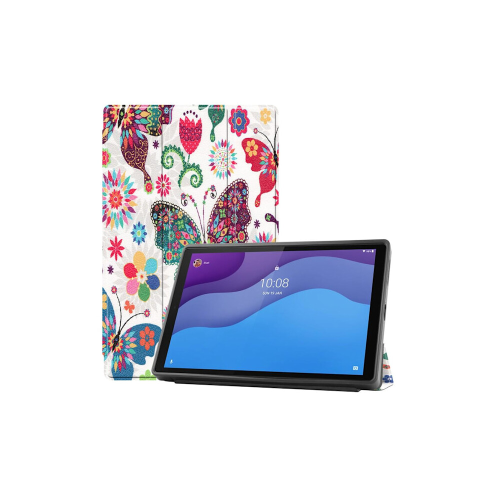 Tri-Fold Case For Compatible With Lenovo Tab M10 Hd Gen 2 - Butterfly Multicolor 9110895234617
