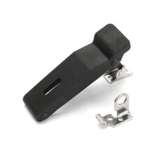 Cabinet Lock Hasp Rubber Hasp Lock Rubber Latch Flexible Rubber Front 4.1 Inch with Hanging Hasp Box Hasp Lock