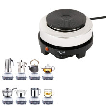 Mini Electric Stove for Moka Pot Espresso Tea Pot with Quick Heat for Camping Dorm RV
