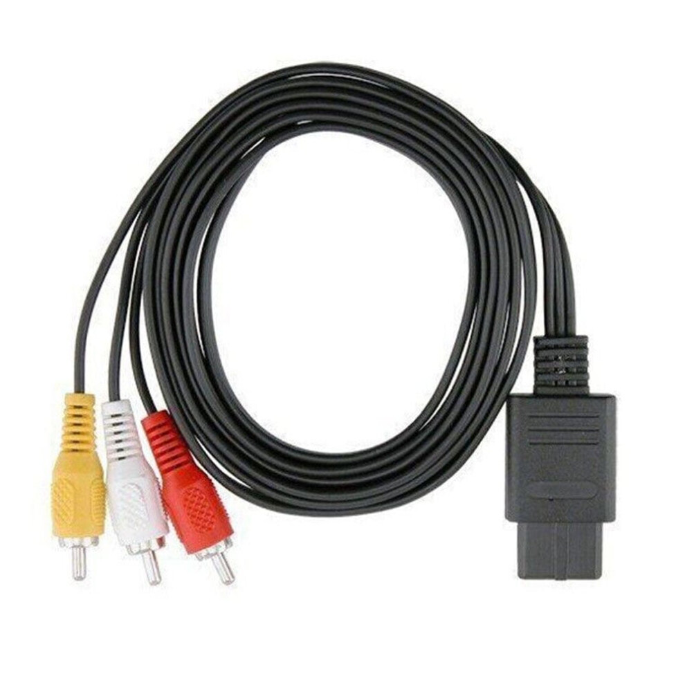 N64 SNES Gamecube 6FT RCA AV TV Audio Video Stereo Cable Cord for compatible with Nintendo 64