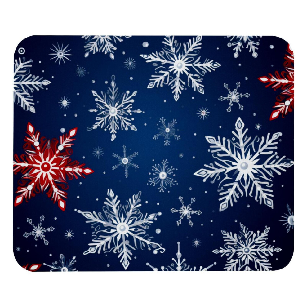 Christmas Snow K Mouse Pad 8.3''X9.8'' With Non-Slip Rubber Base, Compatible With Laptop, Computer, Gaming, Writing & Desk Use For Home/Office/School 9071309731811