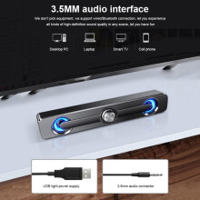Computer Speakers,Wired USB-Powered PC Speakers with 10W Stereo Sound,Gaming Sound-bar Speakers for PC Desktop Computer Laptop