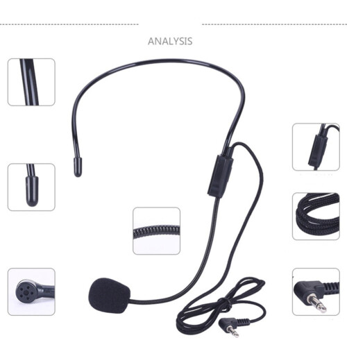 Headset Microphone Microphone 3.5mmm Head-mounted Wired Headset Microphone 1