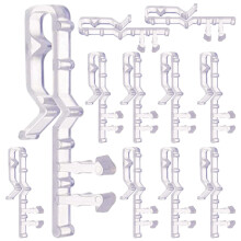 Ferencaa12pcs Clips pour stores vénitiens en plastique transparent, clips de fixation invisibles pour rideaux et cantonnières, accessoires