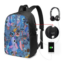 S_Ti_Tch Reisrugzak voor laptops, waterbestendige antidiefstaltas met USB-oplaadpoort, 17-inch laptoprugzak voor dames en heren, werkrugzak