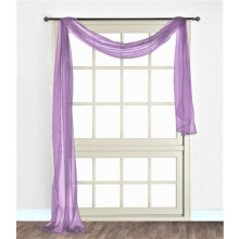 1 pièce de voile transparent lilas élégant, cantonnière, 94 cm de large x 55 cm de long.