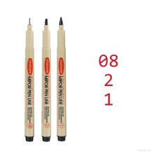 Ensemble de stylos à dessin et à pointe fine pour manga et art, avec feutres à pigments et stylet à crochet. Stylo à aiguille souple pour