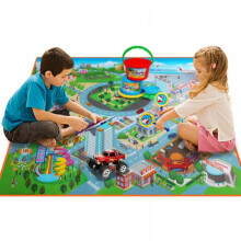 Tapis de jeu pour enfants City Life 3D 120 x 90 cm | Tapis d'activités extra large pour voitures de course et jouets | Cadeau éducatif pour