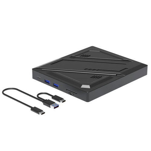 ckepdyeh External Mobile Optical Drive for Desktop and Notebook Universal USB/Type-C/SD/TF Card Reading and Burning