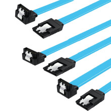 SATA III 6Gbps Straight Data Cable with Locking Latch for HDD/SSD/CD and DVD Drives (3 Pack - 20-Inch)