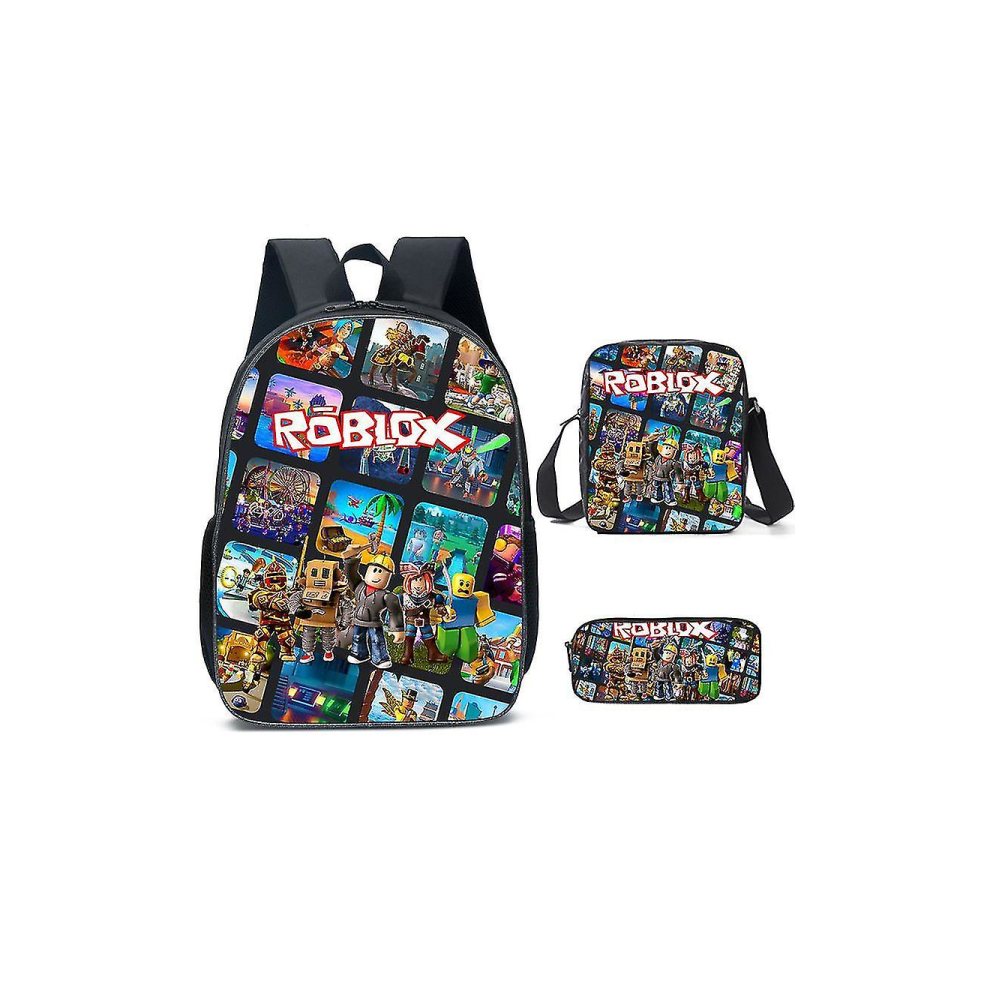 3-piece Roblox backpack, school bag, travel bags