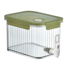 Distributeur de boissons en plastique grande capacité avec robinet, récipient pour jus/thé glacé/limonade avec couvercle - Compatible avec