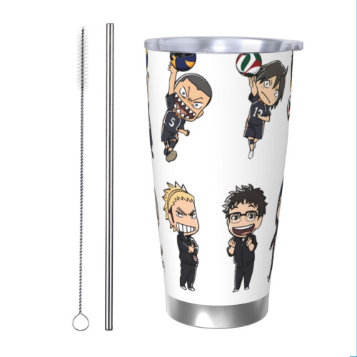 Ποτήρι Haikyuu20oz, Κούπα ταξιδιού καφέ από ανοξείδωτο ατσάλι με μόνωση κενού, Κούπα