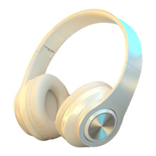 Casque Bluetooth sans fil supra-auriculaire avec micro, pliable et léger, stéréo, pour téléphone portable, PC, maison, bureau et voyages.