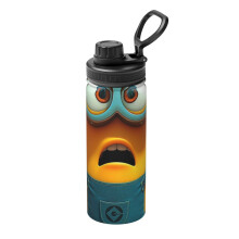 Geïsoleerde waterfles van roestvrij staal met Minions-print, geschikt voor buiten, sportief en recreatief gebruik, voor studenten. Eén maat.