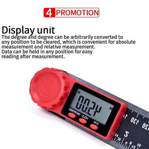 2-In-1 Digital Angle Meter Inclinometer Digital Angle Ruler Measuring Tool Digital Protractor for Woodworking, Carpenter, Construction, DIY Tools 2