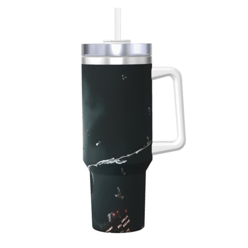 Spider-Man Ποτήρι 40oz με λαβή και καλαμάκι, αδιάβροχο, μονωμένο, με καπάκι και καλαμάκι, 1