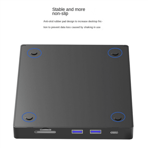 ckepdyeh External Mobile Optical Drive for Desktop and Notebook Universal USB/Type-C/SD/TF Card Reading and Burning 1