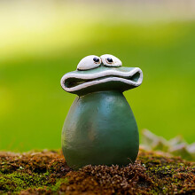 Statue en résine de la famille de grenouilles à grande bouche Yakbaofuo, compatible avec Yakbaofuo, adorable décoration de jardin pour