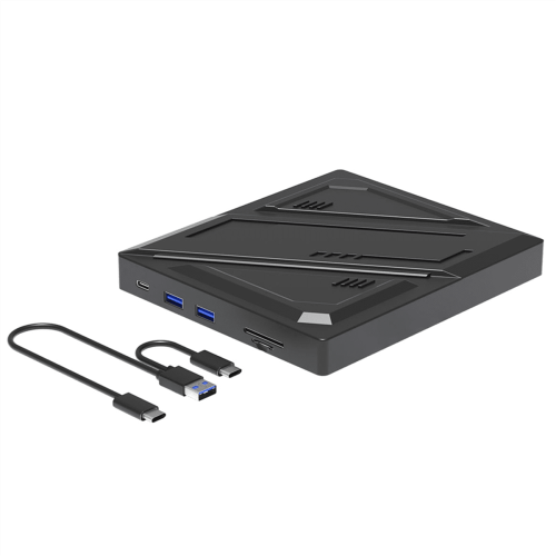 ckepdyeh External Mobile Optical Drive for Desktop and Notebook Universal USB/Type-C/SD/TF Card Reading and Burning 2