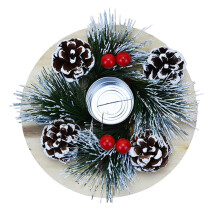 Nouveau chandelier de Noël, aiguilles de pin artificielles, couronne verte réaliste, compatible avec la décoration des fêtes, la maison, les