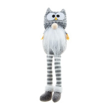 BSJJY Decorazione natalizia a forma di gufo/gnomo in peluche, simpatico gnomo di Babbo Natale, vassoio portagioie natalizio, oggetti decorativi per