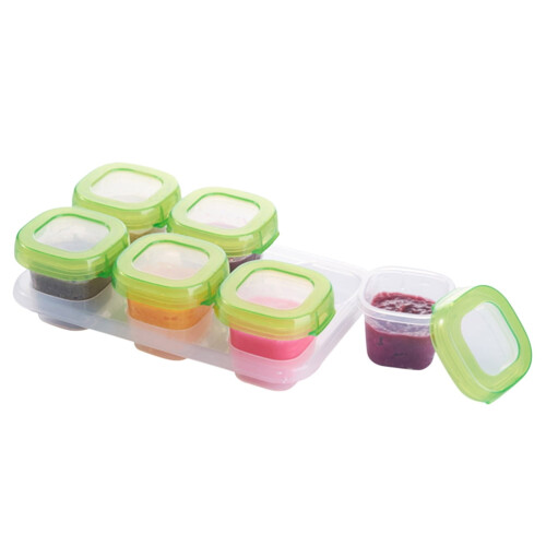 6 contenitori per alimenti per bambini, vasetti per il pranzo con coperchio, ideali per snack e merende.