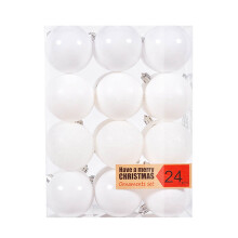 24 boules de Noël incassables à paillettes de 4 cm (1,57 po), décorations pour sapin de Noël, boules colorées à suspendre pour les fêtes, les