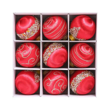 Liquidation ! Lot de 9 boules de Noël de 8 cm (3,14 pouces), compatibles avec sapin, jupe de sapin, décoration intérieure, de fête et de Noël.