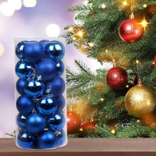 Boules de Noël à suspendre, décorations pour sapin de Noël, décorations pour la maison et les fêtes, 6 cm, 24 pièces