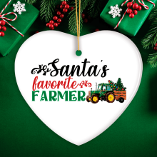 Ornement de Noël « Le fermier préféré du Père Noël », cadeau sur le thème de la ferme