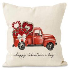 Housses de coussins festives pour voiture, idéales pour la Saint-Valentin et Noël | Coussins douillets pour chambre et salon, parfaits pour les
