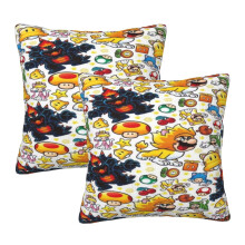 Mario-Kissenbezüge, 2er-Pack, Kissenbezüge für Sofa, Bett, Wohnzimmer, 40 x 40 cm