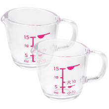 Lot de 2 tasses à mesurer graduées avec graduation, tasses à mesurer épaisses et petites tasses à lait