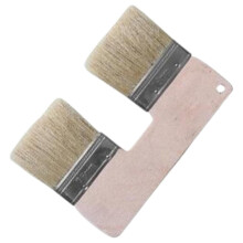 Pinceau double Uanit, pinceau bicolore en forme de U, pinceau acrylique à double tête de 19,5 cm, outil d'art à texture plate à poils