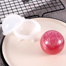 5 Silikonkugelformen, 24,5 x 23 mm, Innendurchmesser 20 mm, für die Schmuckherstellung mit UV-Epoxidharz, DIY-Gießformen – Weiß